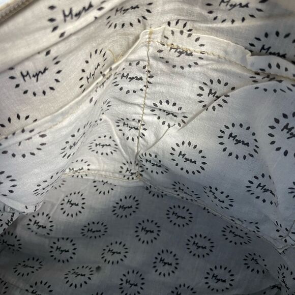 Myra Bag canvas & leather Hobo Beige gray & brown shoulder bag - Picture 9 of 11